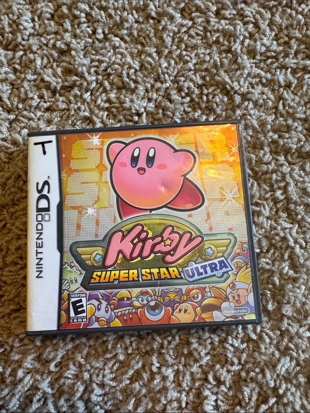 Nintendo Kirby: Super Star Ultra - Pink & Yellow Cover Art (Nintendo DS)